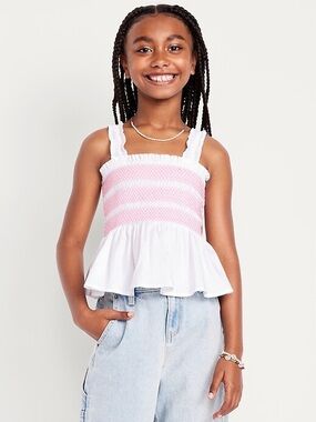 NWOT Old Navy smocked peplum tank size M (8)